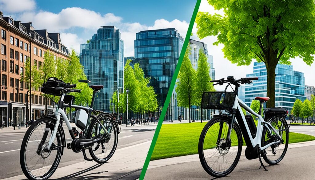 E-Bike und traditionelles Fahrrad im Umweltvergleich